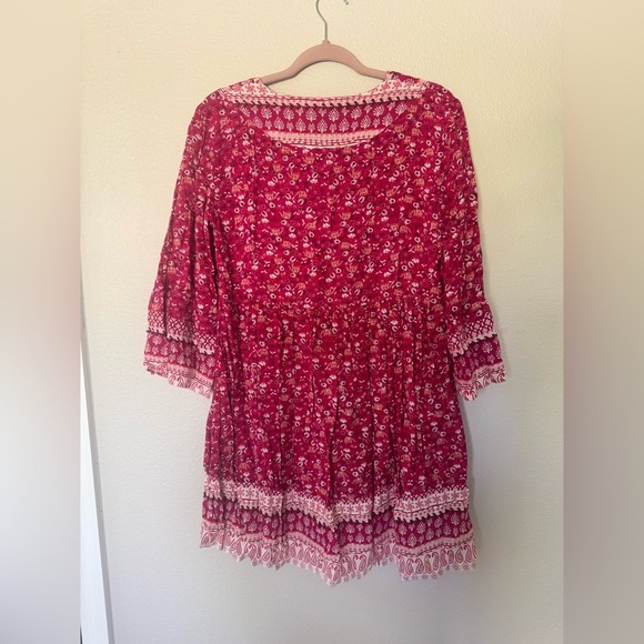 Maeve Isabel Embroidered Long Sleeve Tunic Dress Small anthropologie - Picture 6 of 8